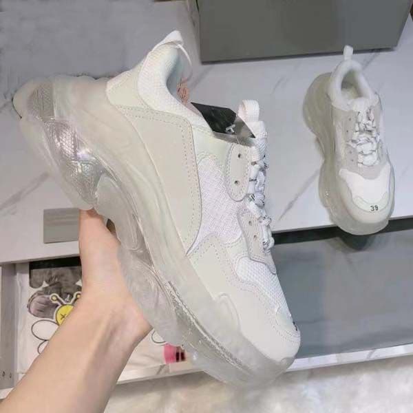 2021-High Quality Mens Womens Casual shoes fashion platform lace-up Crystal elastic sole Sports Sneakers Size 36-45 With box
