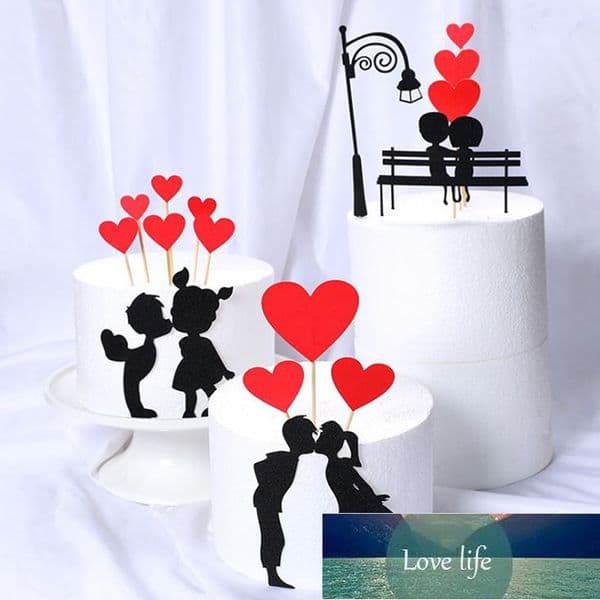 Wedding Cupcake Topper Set Love Heart Sweet Lovers Cake Topper For Anniversary Valentine's Day Wedding Party Cake Decorations Factory price expert design Quality