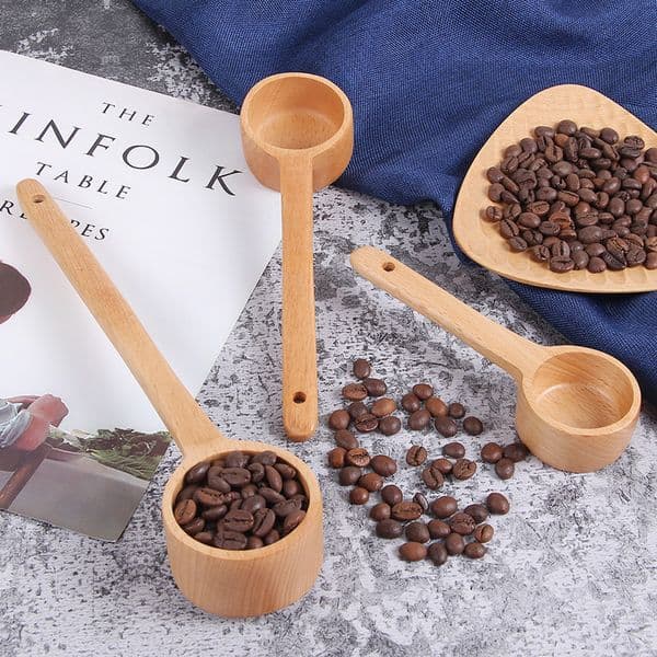 Long Handle Wooden Coffee Spoon Soup Spoons Home Kitchen Measuring Tools Lx4179 B2