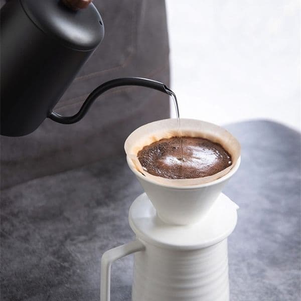 Hand brewing coffee pot coffee brewing appliance drip type v60 coffee filter hand brewing cup home set Ceramic filter cup 210408