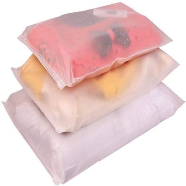 wholesale Travelling Storage Bag Frosted Plastic Reclosable Zipper Package Bags Reusable Packaging Pouch for Gift Clothes Jewelry