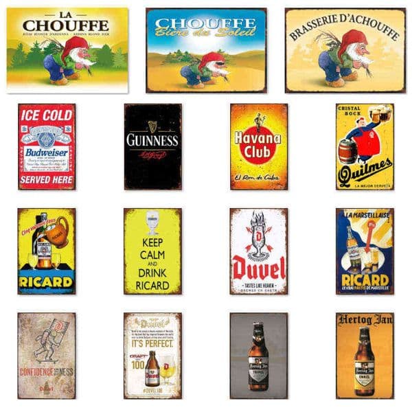 La chouffe Havana Ricard Metal Signs Custom wholesale wall painting Bar PUB Decor WX3 L260526