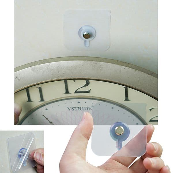 8PCS/Set Non-Trace Self Adhesive pothook Hook For Photo Frame Hole Hanging Wall Paste Tack Photos Cross Stitch Wall Painting