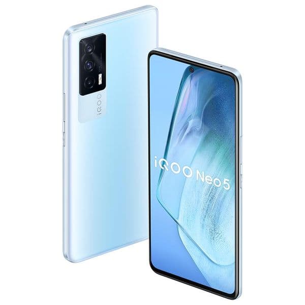 Original Vivo iQOO Neo 5 5G Mobile Phone 8GB RAM 128GB 256GB ROM Snapdragon 870 48.0MP AR NFC 4400mAh Android 6.62" Full Screen Fingerprint ID Face Wake Smart Cellphone