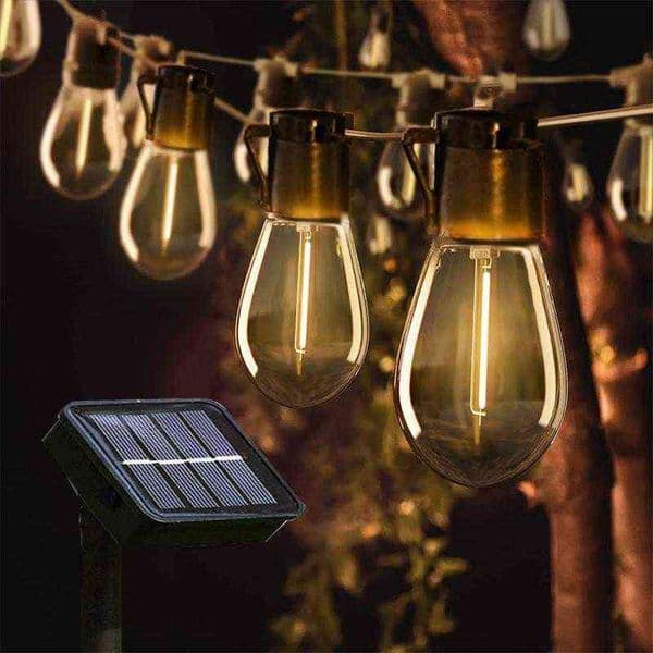 Garden Solar Light Garland Bulb Edison String Lights Retro Glass Fairy Lamp Outdoor Waterproof Party Christmas Decoration L260523