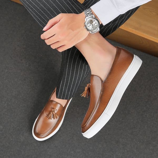 Men Dress Shoes Daily Outfit Shoes Comfortable Slip on Loafers