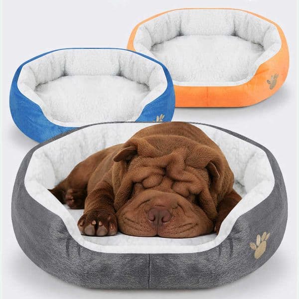 Dog Beds For Large Dogs Cashmere Warming Pet Dog Bed Sofa Lounger Cat Nest Baskets Plush Kennel Bed Comfortable Pet Supplies 211009