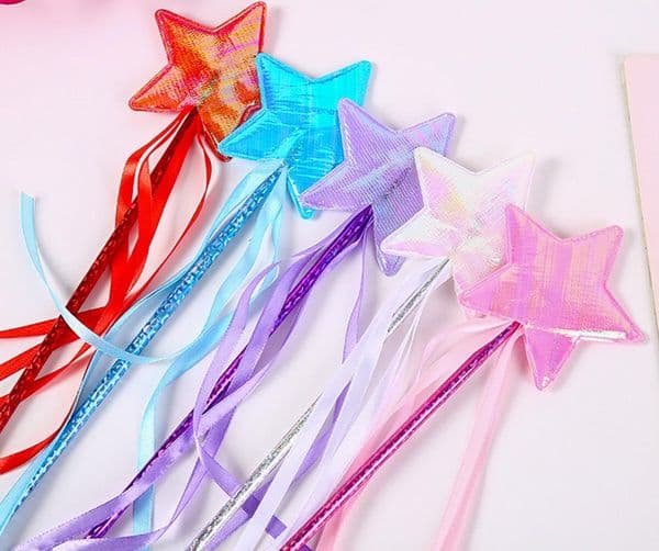 Party Stars Fairy Wand Princess Scepter favors Holiday Festives Halloween Christmas Performance Props Bag Filler Colorful