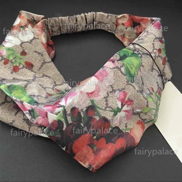 Top quality Elastic Headband For men and Women Letter Sequins design Green red flower Hair bands Womens Girl Retro Turban Hea