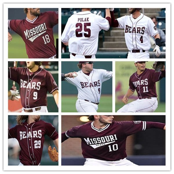 Custom Missouri State MSU College Baseball Jersey Beau Stuckey Landen Wood Mason Hull Cam Cratic Walker Jenkins Ben Whetstone Dakota Kotowski Jack Duffy Baldwin