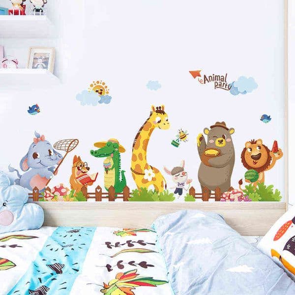 Boys 5 to7 Wall Stickers for Kids Rooms Animals Baby Child Infant Wallpaper Room Decoration Accessories Girl Bedroom 211112