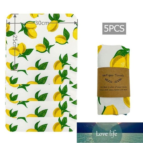 5PCS Cotton Kitchen UnPaper Towels Reusable Dish Washing Scouring Rag Table Cleaning Cloth Wipes Zero Waste Paperless Towels Factory price expert design Quality
