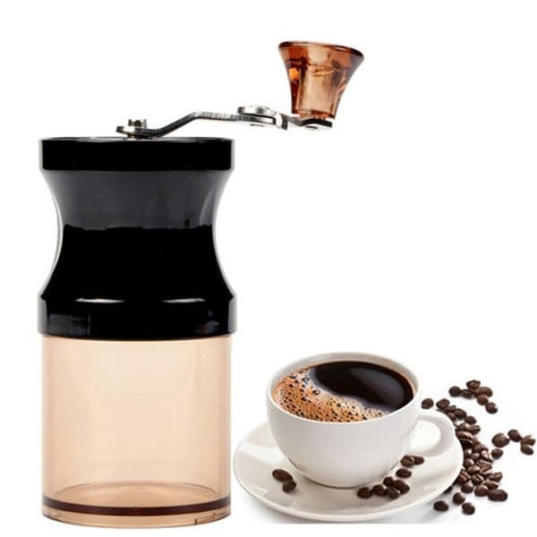 Mini Manual Coffee Grinder Ceramic Core Stainless Steel Portable Mill ware Spice Beans 210423