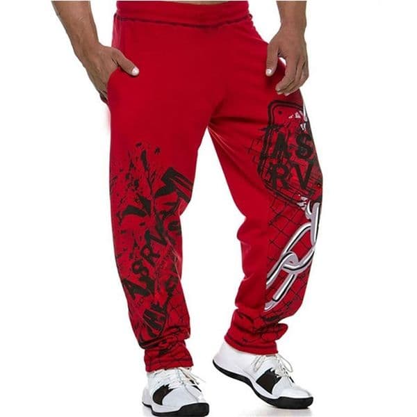 Muscle Men's Quality Summer Cotton Sweatpants Fitness Pants Men Joggers Casual Pants Personality Printing Sweatpants Trousers 210707