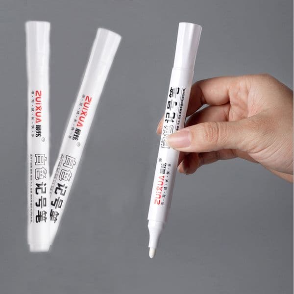 0637 Oily Waterproof White Marker Pen Graffiti Pens Permanent Gel Pencil Tire Painting Tyre Tread Environmental Pen Rotulador Blanco Resistente Al Agua Aceitoso