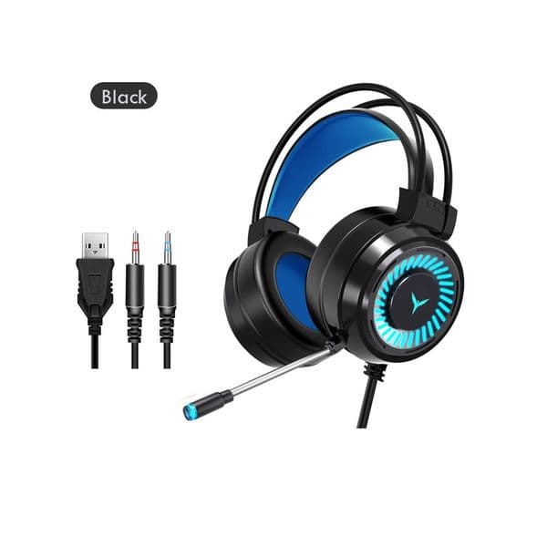 G58 LED Light Gaming Headset Stereo Wired Bass Headphone with Mic for PC/Laptop Y260525
