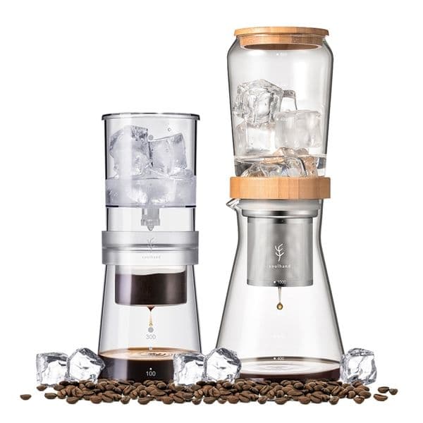 800/350ml Ice Drip Coffee Pot Coffee Maker Filter Glass Percolators Espresso Kitchen Barista Dripper Pot Ice Cold Brew Pots Brew 210408z