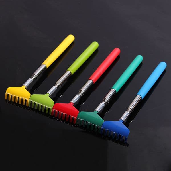 Portable Adjustable Back Scratcher Stainless Steel Extendable Telescopic Anti Itch Claw Scratching Massager Massage Tools Eliminating Dorsum Itching JY0730