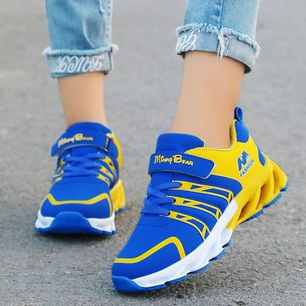 Autumn Kids Shoes Boys Sneakers Breathable Patchwork Hook&Loop Sport Running Children Shoes For Girls Casual Shoes 201130