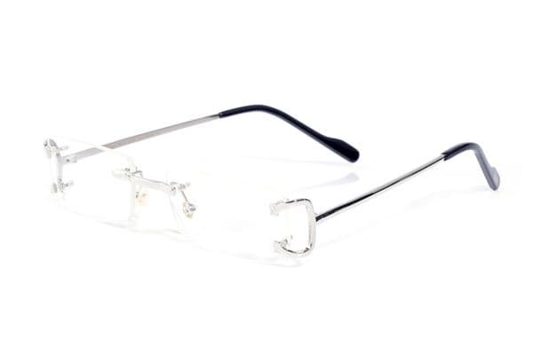 Designer Men Sunglasses for Women Leopard Metal Sunglass Rimless Rectangle Prescription Glasses Frameless Anti-Blu Discoloration Clear Optica Eyeglasses Lunett