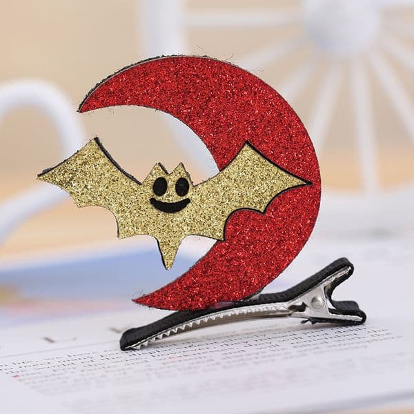 Halloween 3D Hair Clips Pins Bat Pumpkin Ghost Cat Hat Design Cute Cartoon Costume Accessories Kids Party Headwear Props Decorations Gift Pinzas Para El Cabello 3D