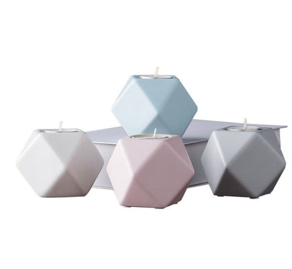 2021 4 Colors Ceramics Candle Holder Molds Multilateral Geometric Ceramics Candlestick Home Crafts Decorations Candle Holder Molds