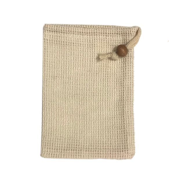 10 X14cm Ramie Soap Pouch Making Bubbles Bath Scrubber Storage Bag Drawstring Holder B2