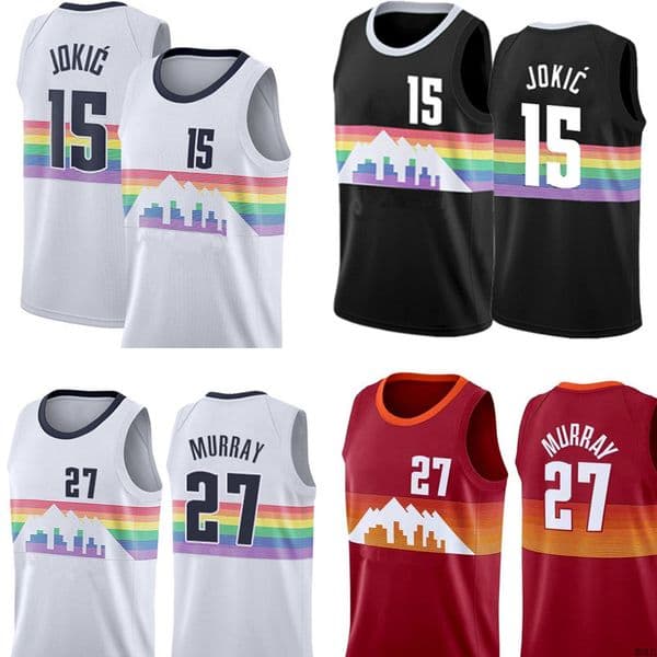 15 Nikola man Basketball Jokic jersey Jamal 27 Murray jerseys stitched Logos