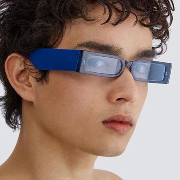 Sunglasses Wholesale Funky Fashion Small Frame Rectangle Sun Glasses Super Cool Modern Punk Hip Hop For Men WomenSunglasses