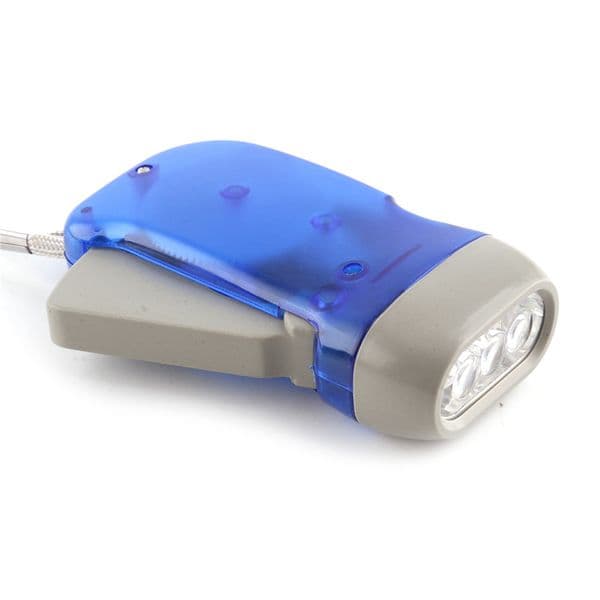 Outdoor 3 LED Hand Press No Battery Wind Up Crank Dynamo Flashlight Light Torch Camping Portable Flash Light 1pc