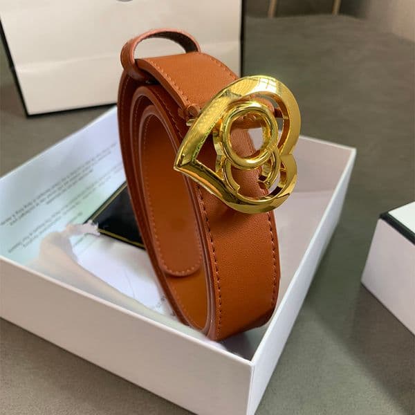 Luxury Women Designer Belts Genuine Leather Ladies Jeans Belt Casual Ceinture Heart Letter Buckle Width 2.8cm High Quality Girdle 2207066XQ