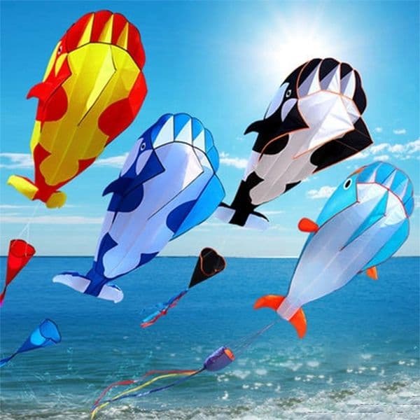 large soft dolphin kite ripstop nylon outdoor toys flying octopus kite factory alien inflatable 220621