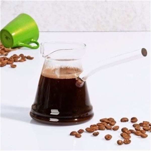 Glass Turkish Coffee Pot Ibrik Jazzva Cezve Briki healty for 4 people 400ml 210408