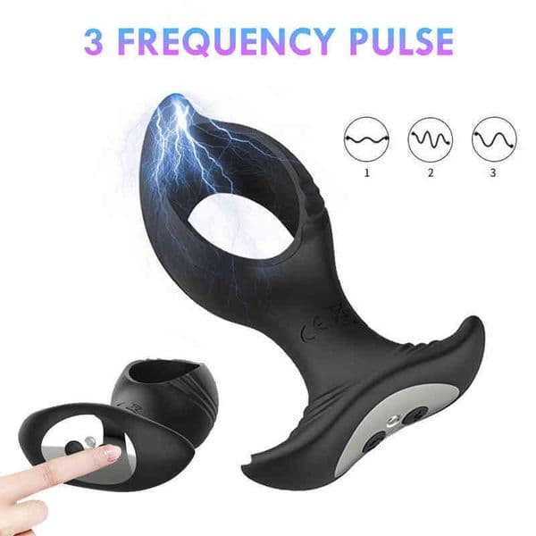 Sex Vibrators Vibrating Butt Plug Electric Shock Toy Anal Wireless Remote Vibrator Male Prostate Massager Toys for Men Gay 1125