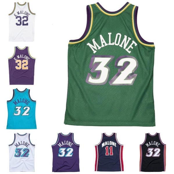 stitched custom basketball jersey Karl Malone 1991-92 97-98 finals classic retro jerseys S-6XL