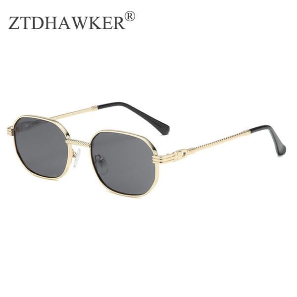 Retro Small Box Sunglasses Gradient Color Metal Men and Women Eyeglasses Classic All-match Glasses 220407