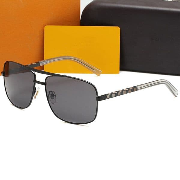 2024 designer Fashion Sunglasses toswrdpar Eyewear Sun Glasses Designer Mens Womens Brown Cases Black Metal Frame Dark 50mm Lenses For beach
