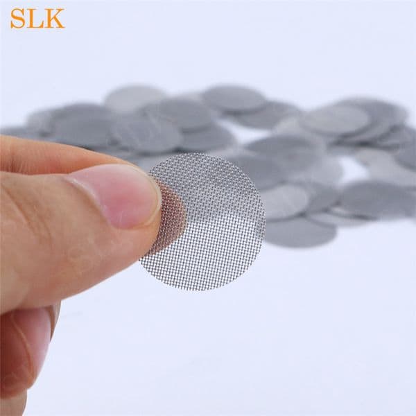 Filter Screens High Quality Stainless Steel Smoking Screens 100pcs/set Metal Filters Silver Stainless Steel for Use with Any Pipe or Bong