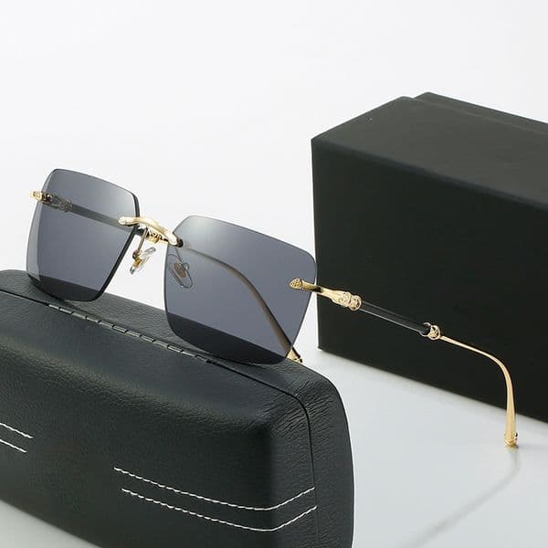 Luxury Designer Sunglasses for Women Men Fashion MAYBA Buffalo Horn Sun glasses Driving Buffs Shades Eyewear Rimless Square Vintage Retro Sunglasses Gafas De Sol