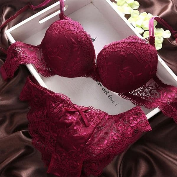 Women's Push Up Sexy Bra Set Black Underwear&Panties Comfortable Breathable Bra Set Sexy Good Lace Underwear For Women 220513