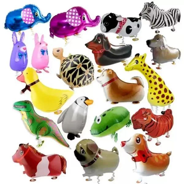 Walking Pet Balloon Party Supply Animal Helium Aluminum Film Cartoon Balloons Multicolor Lovely forest Animal Birthday Wedding 1108