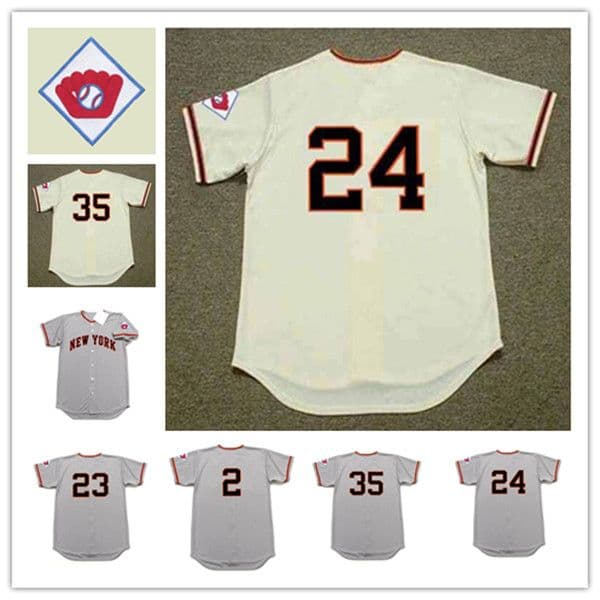 Custom 1951 New NY York Vintage Baseball Jersey WILLIE MAYS BOBBY THOMSON EDDIE STANKY LEO DUROCHER MONTE IRVIN SAL MAGLIE Grey Cream Stitched