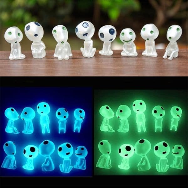 510Pcs Luminous Tree Spirits Micro Landscape Figure Ornament Outdoor Glowing Miniature Garden Statue Potted Decoration 220531