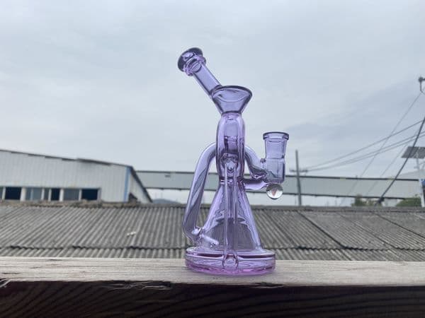 Glass hookah purple CFL smoking set, drilling machine type can be customized at a preferential price
