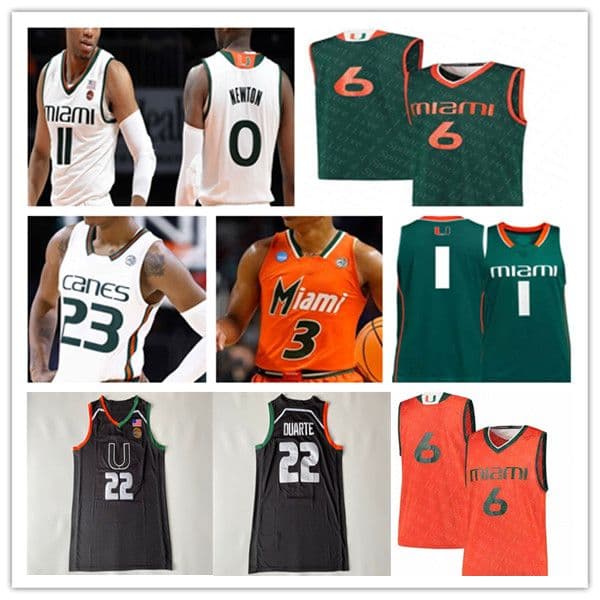 Custom College Miami Hurricanes Basketball Jersey Isaiah Wong Charlie Moore Kameron McGusty Miller Harlond Beverly Bensley Joseph Sam Waardenburg Walker Poplar
