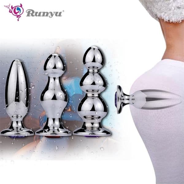 Runyu Adult Large Anal Sex Toys Huge Size Butt Plugs Prostate Massage For Men Female Anus Expansion Stimulator Big Anal Beads 220530