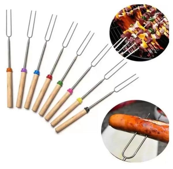 2026 STOCK Stock Stainless Steel BBQ Tools Marshmallow Roasting Sticks Extending Roaster Telescoping Cooking/Baking/Barbecue 0509 Free Shipping Shipping