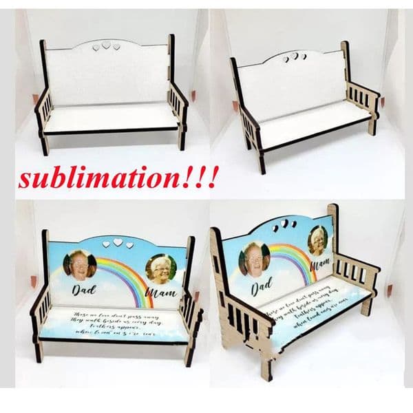 2026 Sublimation Favor MDF Memorial Benches Blank Wooden cologne Ornament Heat Transfer Home Accessories 3 Style Can perfume Choose Free Shipping