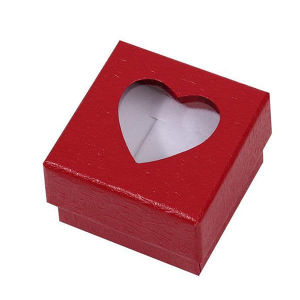100Pcs/Lot Heart Shaped Transparent Jewelry Box Holiday Gift Packaging Box Ring Earrings Gift Boxes Storage Boxes