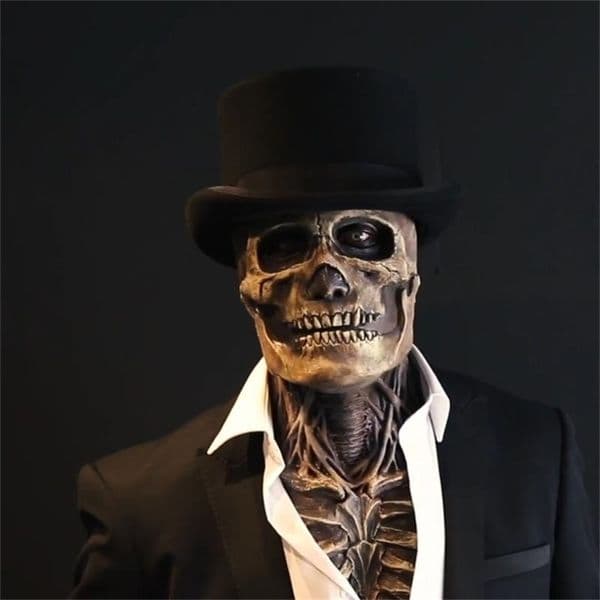 Scary Walking Dead Zombie Head Skull Death Mask Latex Creepy Halloween Costume Party Cosplay Horror Bloody Props Adult Full Face 220611